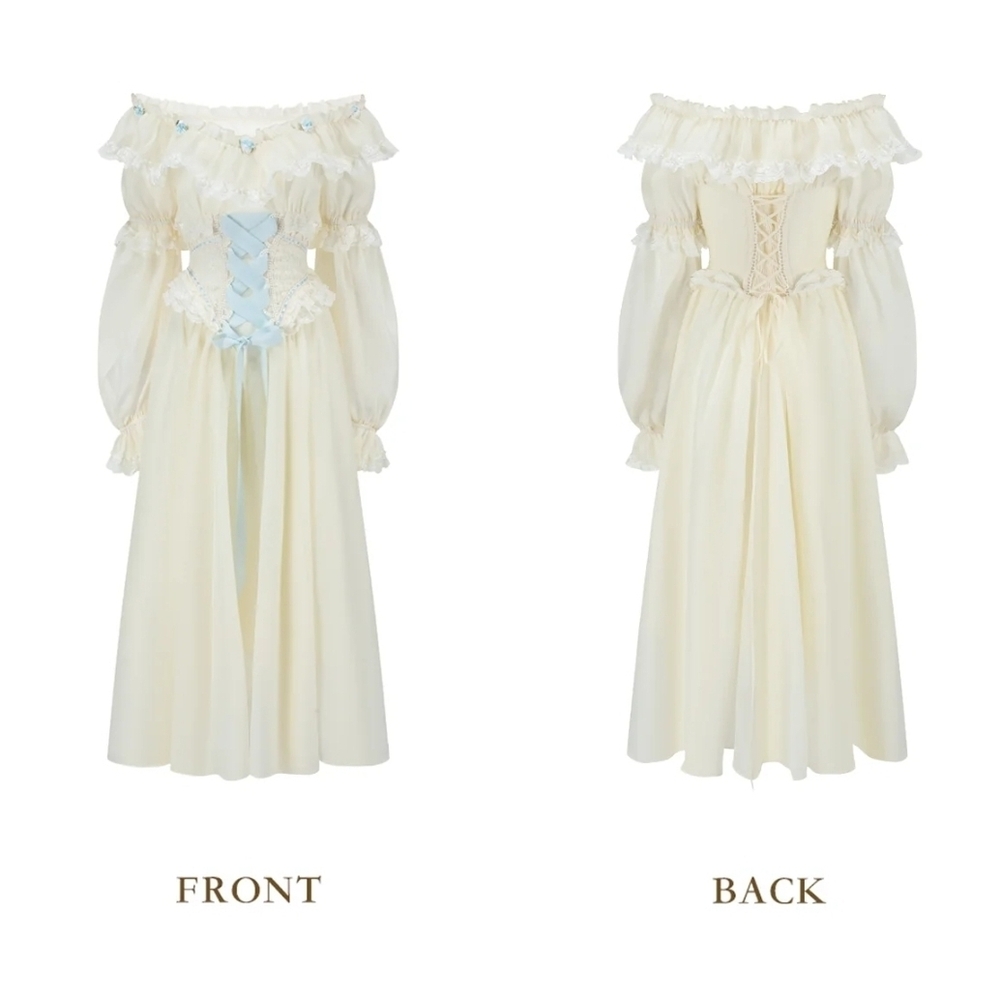 Romantic Off-Shoulder Lace Chemise - Picture 4 of 10